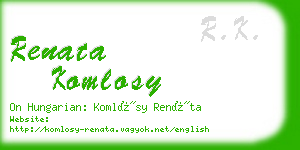 renata komlosy business card